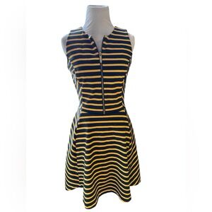 Michael Kors Yellow and Black Striped Dress use great condition